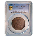1914 Penny PCGS AU58BN (About Uncirculated)