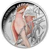 Birds of Australia Major Mitchell’s Cockatoo Silver-plated Prooflike Commemorative