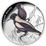 Birds of Australia Magpie Silver-plated Prooflike Commemorative