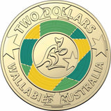 Australia Rugby World Cup 2019 $2 Colour Al-Br Uncirculated Coin