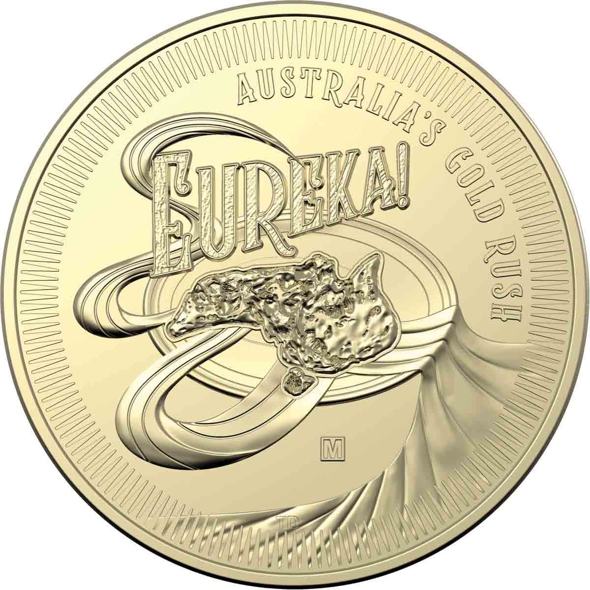 2020 $1 Eureka! Australia's Gold Rush Mintmark Set of 4 Unc coins in RAM card as issued