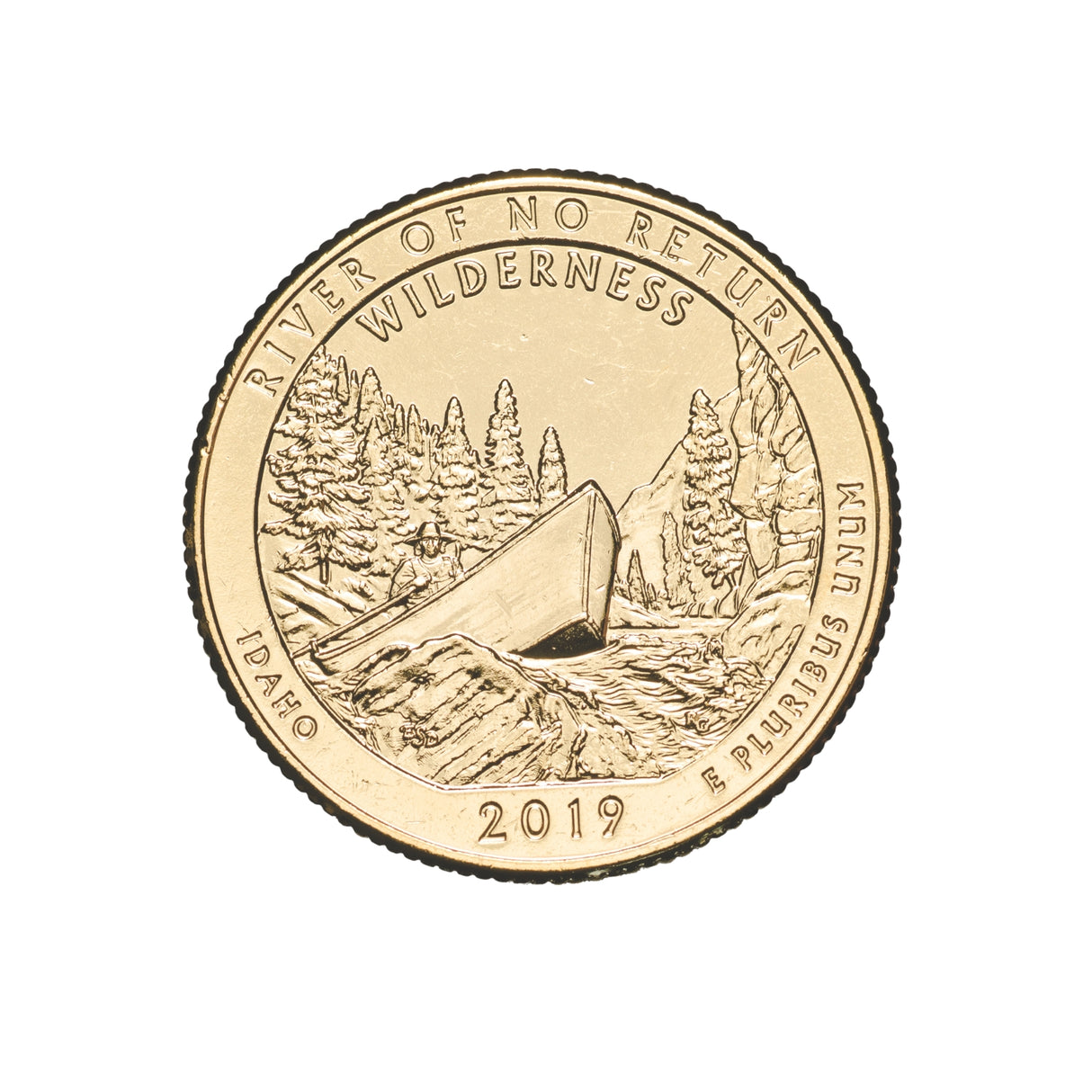 US National Parks 2019 River of No Return Wilderness Gold-plated Coin