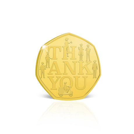 Thank You 2020 Half Dollar Charity Workers Gold-plated Medallion