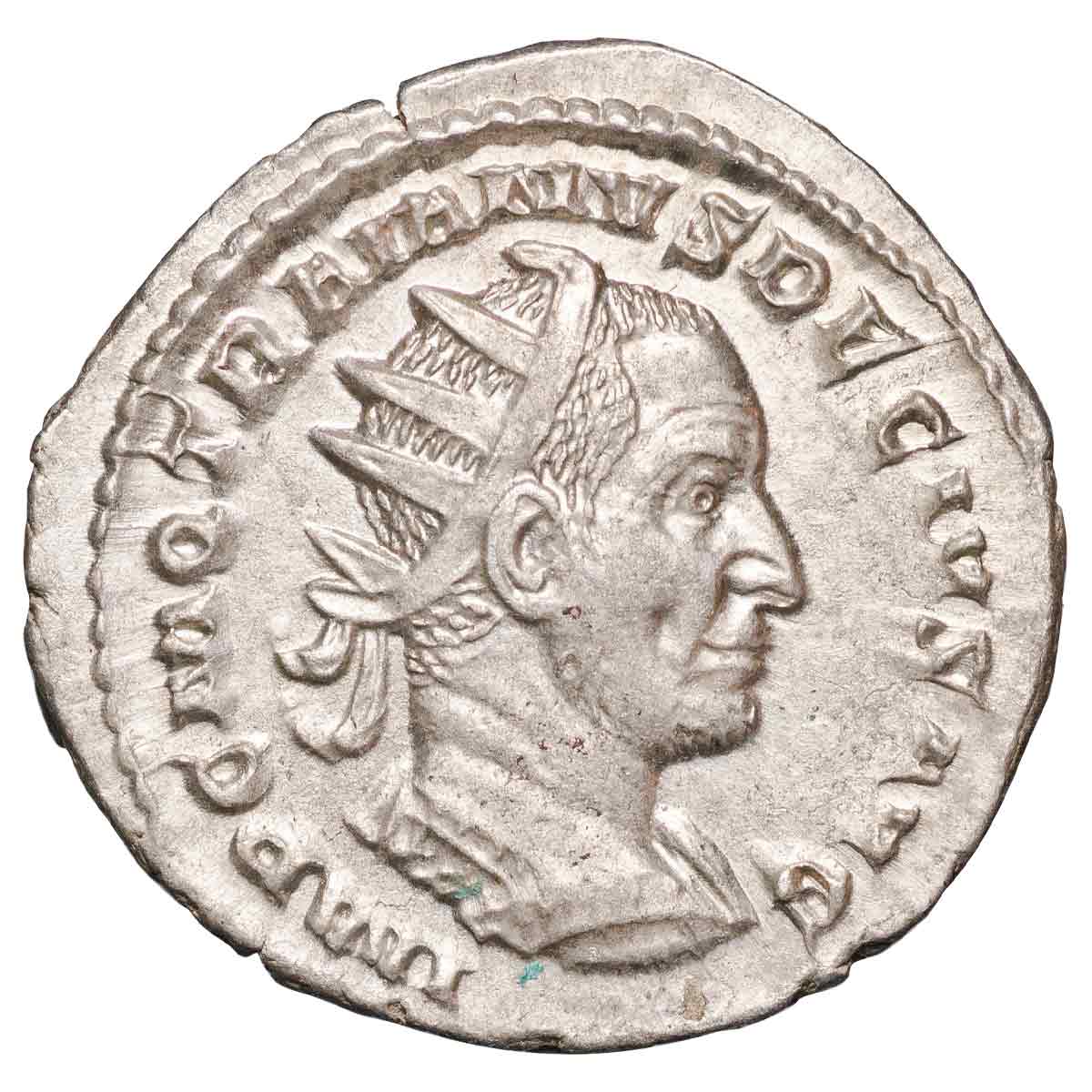 Trajan Decius 249-251AD Silver Denarius good Extremely Fine