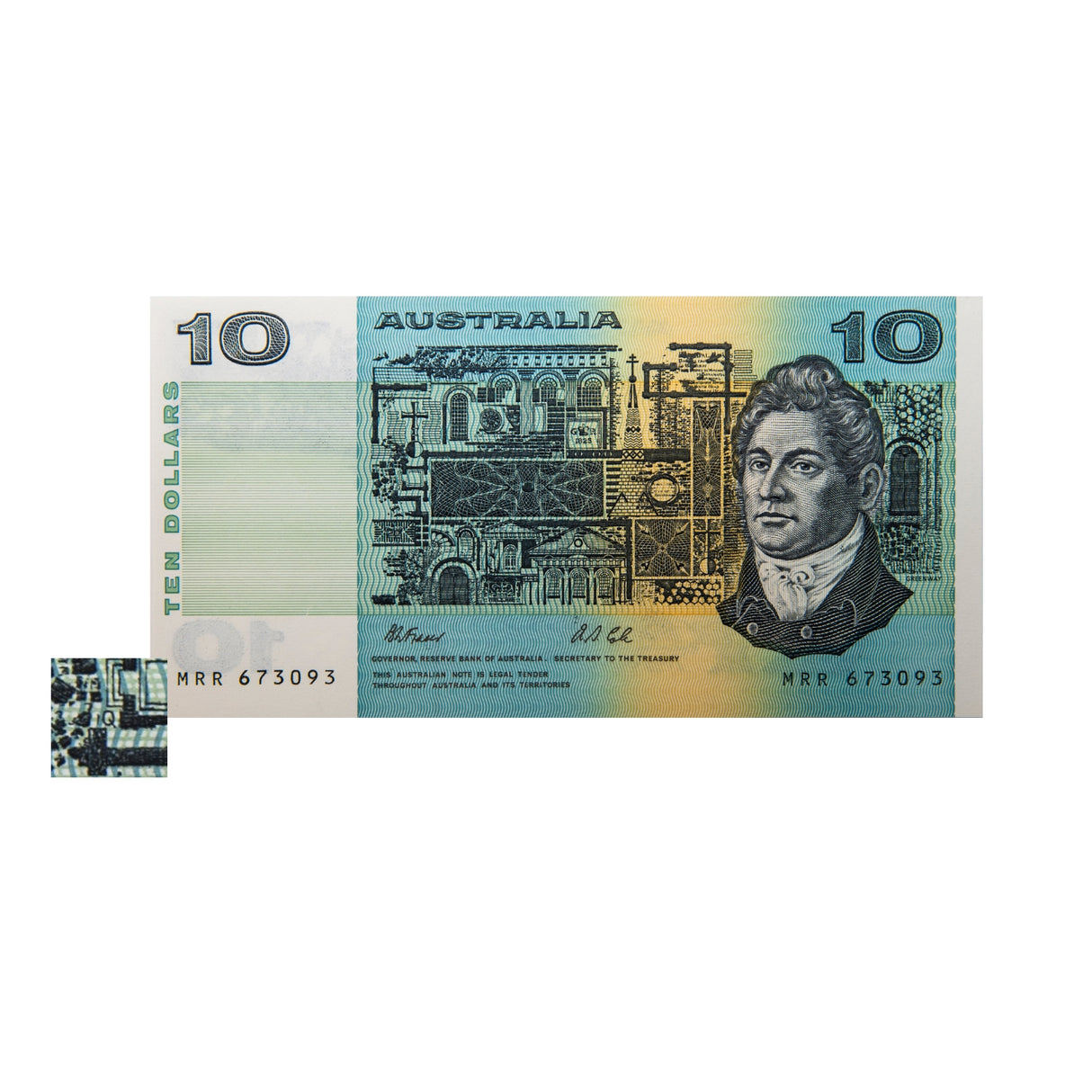 Australia 1991 $10 R313L Fraser/Cole MRR Last Prefix with PIL Uncirculated Banknote