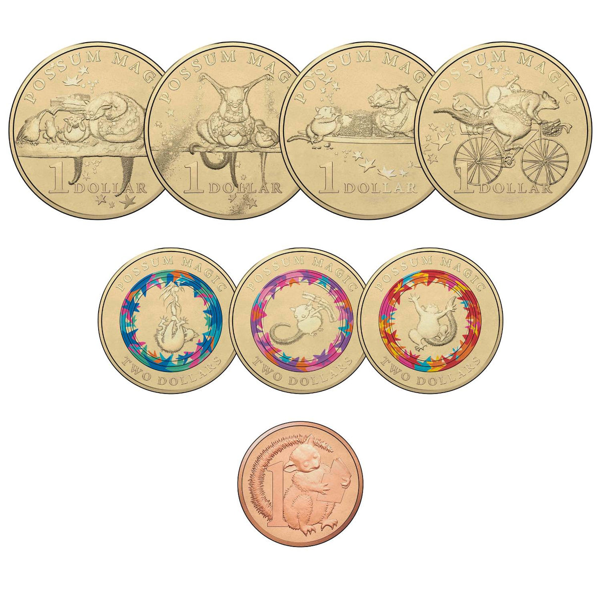 Australia 2017 Possum Magic 7-Coin Uncirculated Set