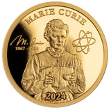 Marie Curie 2024 10 Francs 1/2g Gold Proof Coin