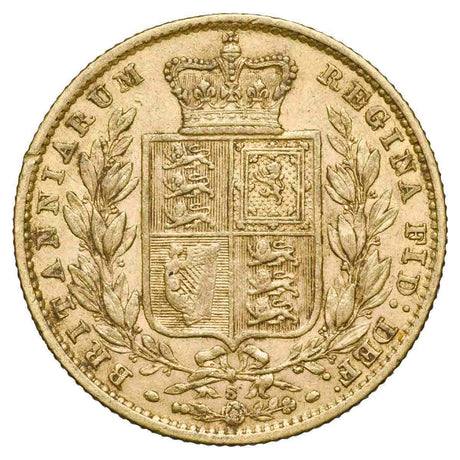 1879 Sydney Queen Victoria Young Head Shield Gold Sovereign Fine-Very Fine