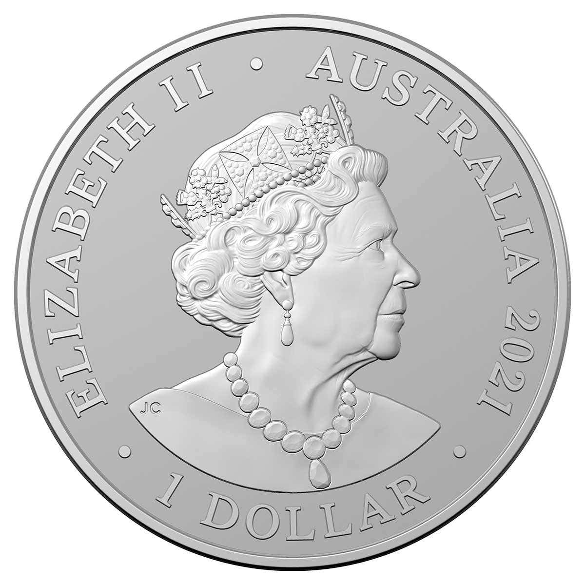 Australia AC/DC 2021 $1 1oz Silver Frosted Uncirculated Coin