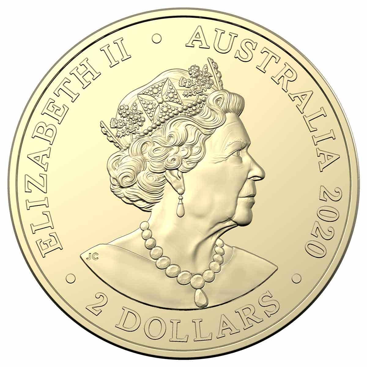 Australia Firefighters 2020 $2 C Mintmark Colour Aluminium-Bronze Uncirculated Coin