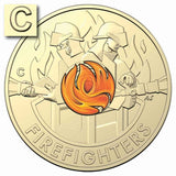 Australia Firefighters 2020 $2 C Mintmark Colour Aluminium-Bronze Uncirculated Coin