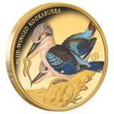 Birds of Australia Blue-Winged Kookaburra Gold-plated Prooflike Commemorative