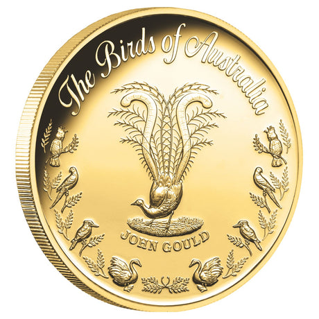 Birds of Australia Sulphur-Crested Cockatoo Gold-plated Prooflike Commemorative