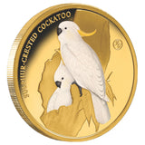 Birds of Australia Sulphur-Crested Cockatoo Gold-plated Prooflike Commemorative