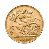 1918 Perth George V Gold Half Sovereign UNC