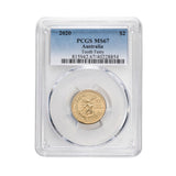 Australia Tooth Fairy 2020 $2 Aluminium-Bronze Uncirculated Coin (MS67)