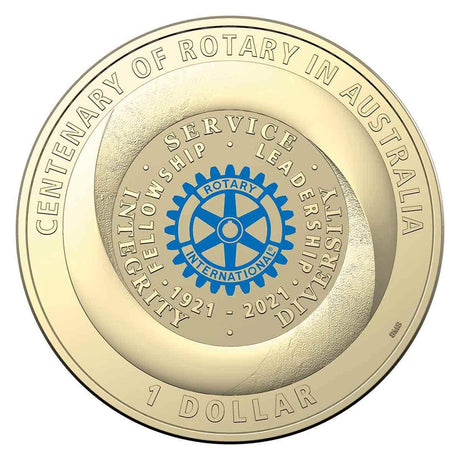 Centenary of Rotary 2021 $1 Stamp & Coin Cover