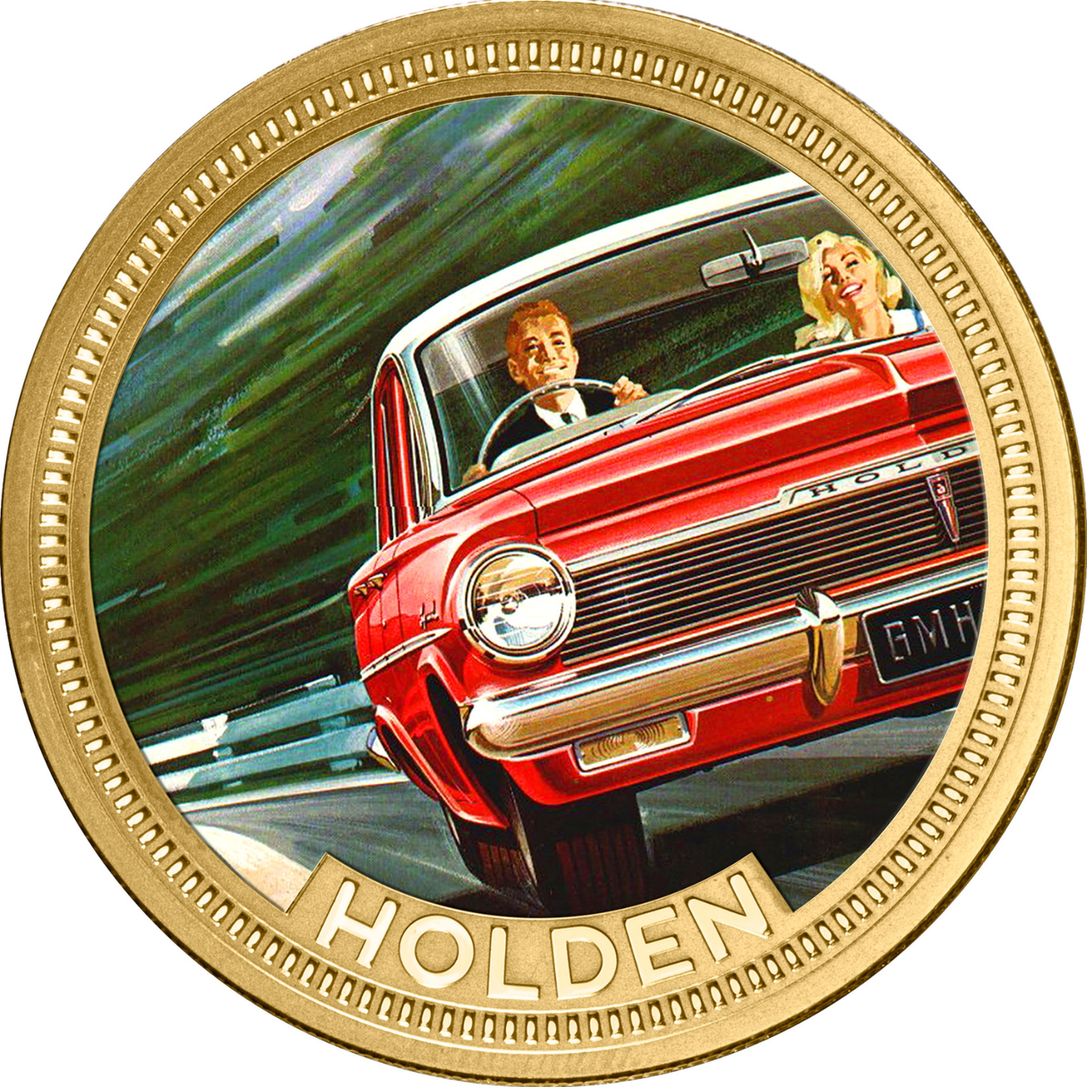 Holden EH Sedan Gold-plated Prooflike Medallion