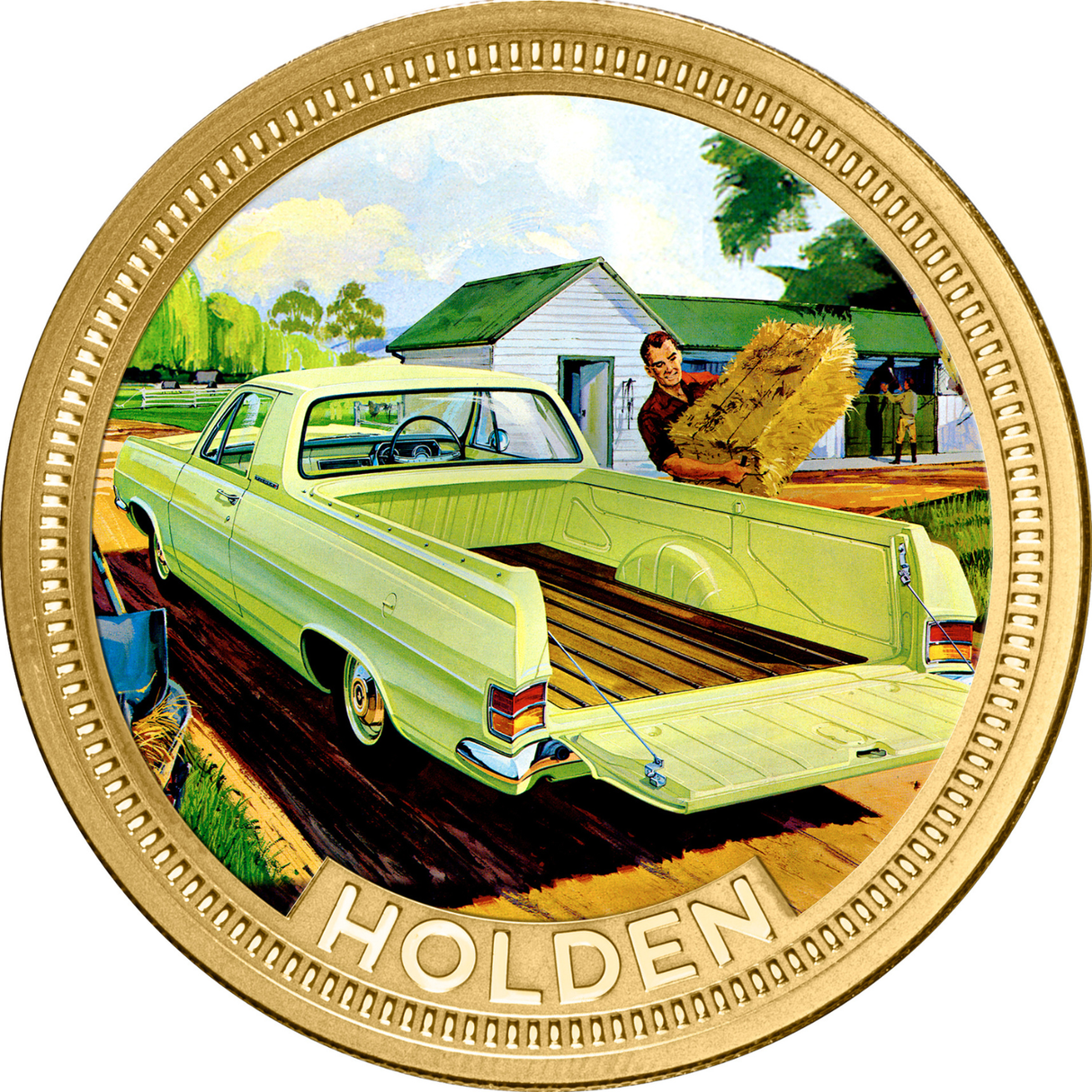 Holden HD Ute Gold-plated Prooflike Medallion
