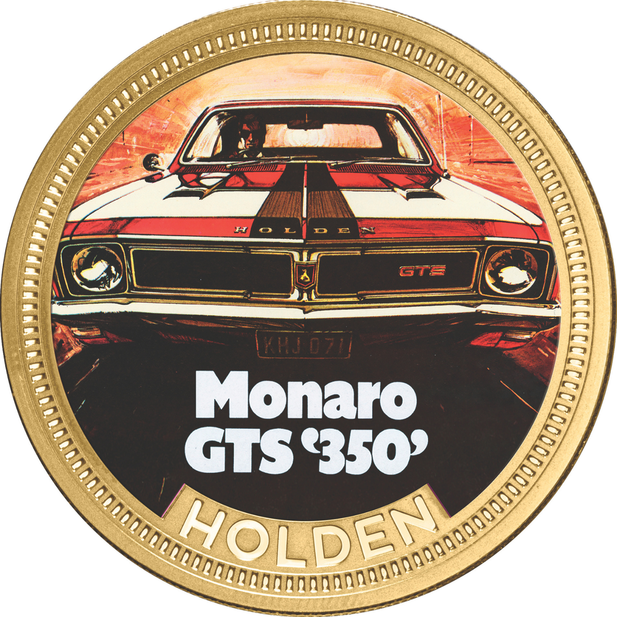Holden HT Monaro Gold-plated Prooflike Medallion