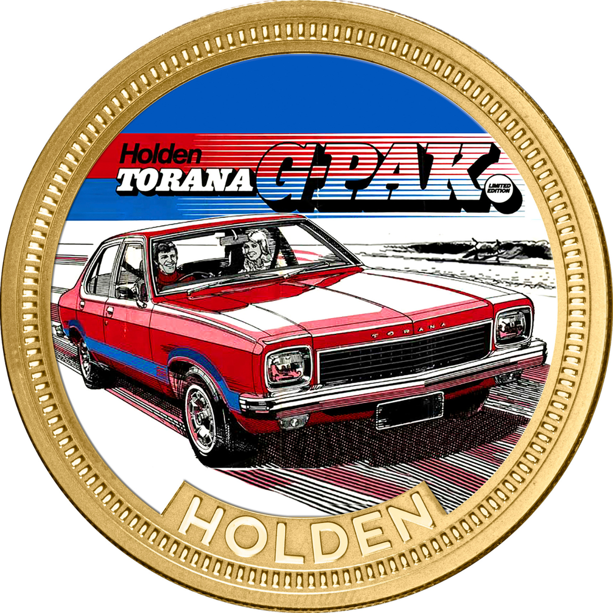 Holden LH Torana Gold-plated Prooflike Medallion