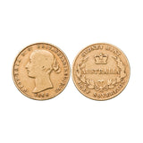 Queen Victoria 1866 Sydney Mint Half Sovereign Type II about Fine-Fine
