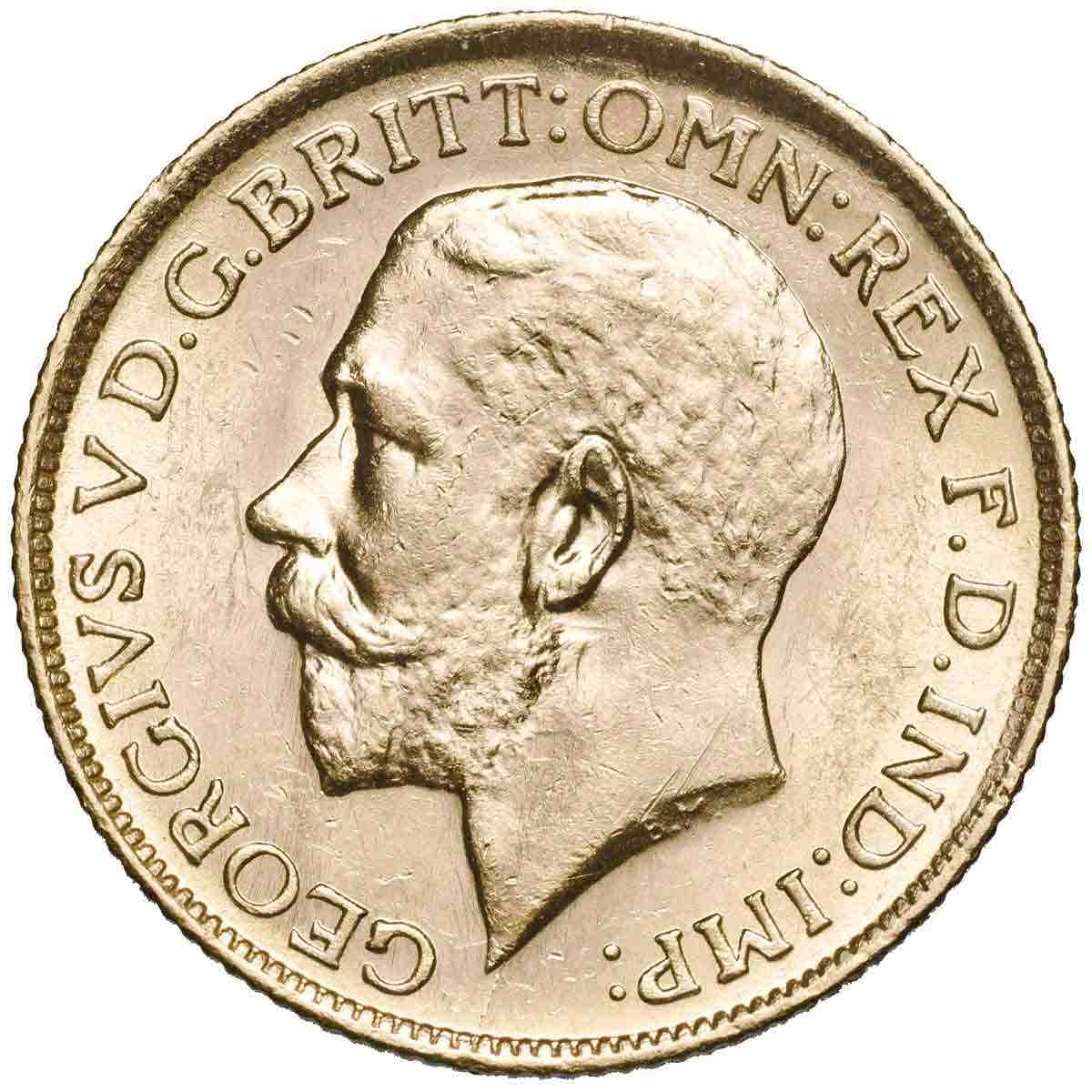 King George V 1918S Gold Sovereign Extremely Fine-about Uncirculated