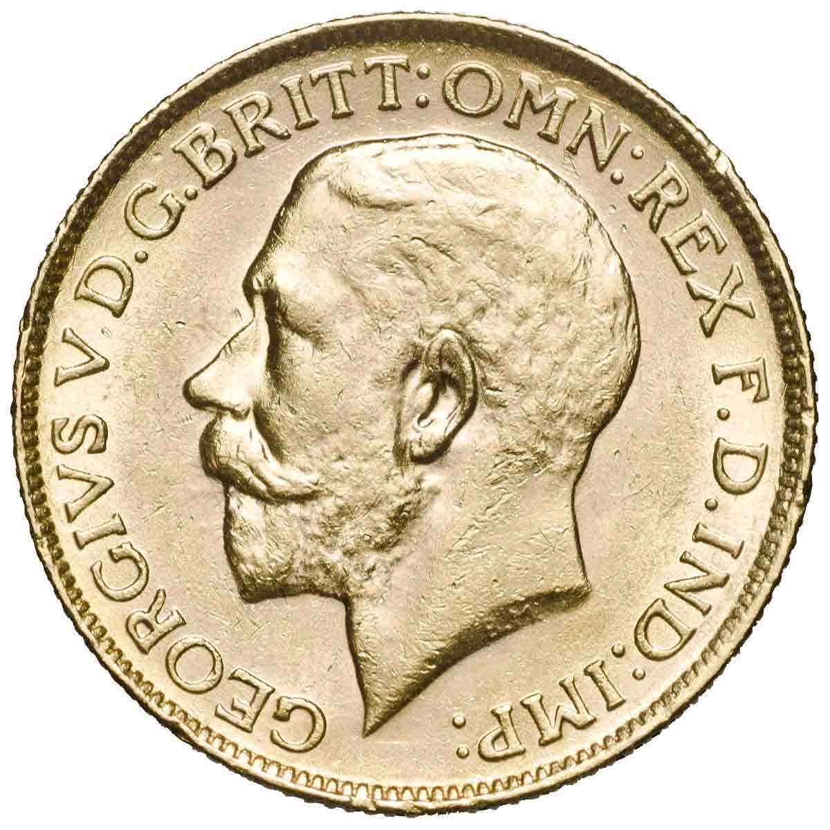 King George V 1918M Gold Sovereign Extremely Fine-about Uncirculated