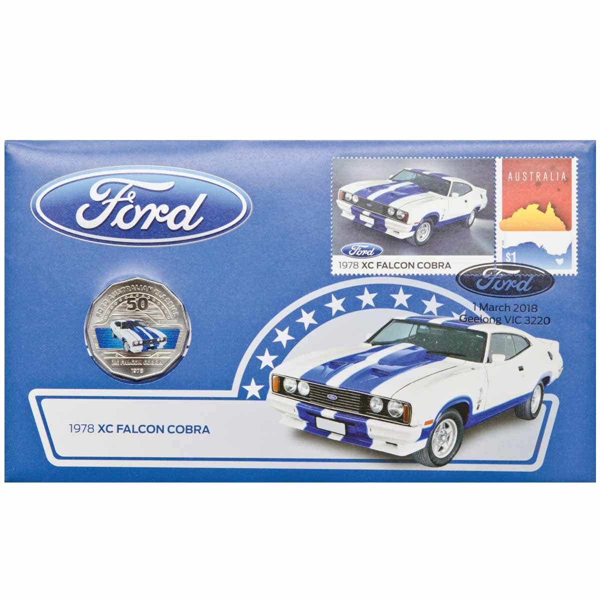 2017-18 50c Ford Stamp & Coin Cover Set of Nine