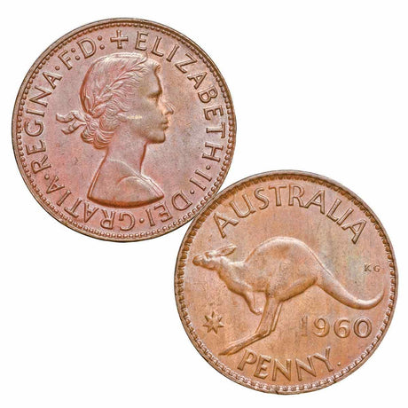 Australia Elizabeth II 1960-64 Penny Uncirculated 6-Coin Set