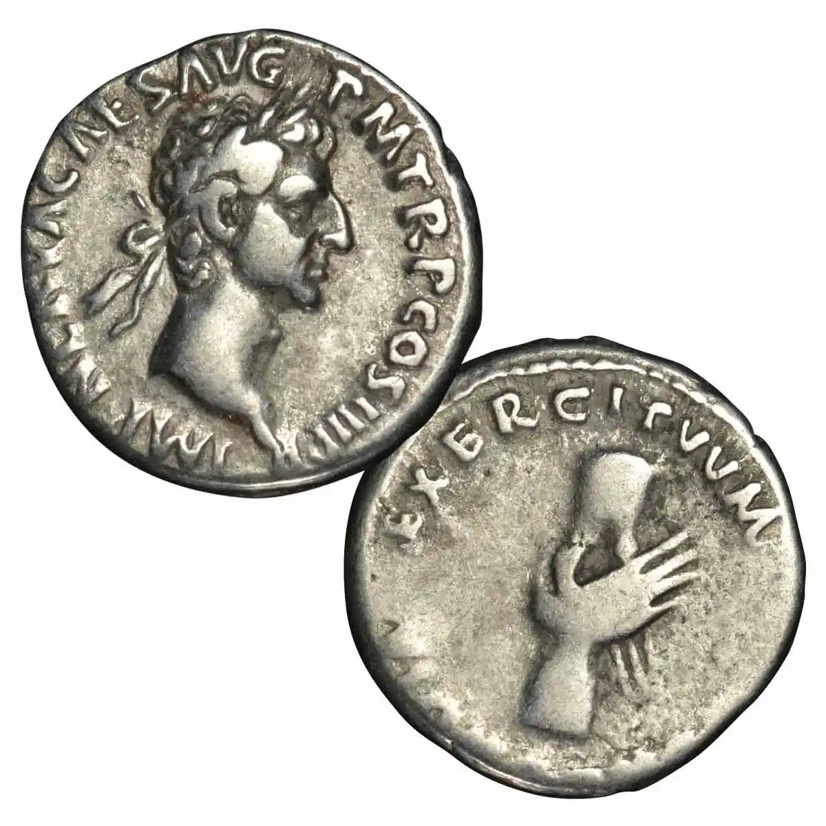 Roman Empire Nerva 96-98AD Silver Denarius Fine-Very Fine