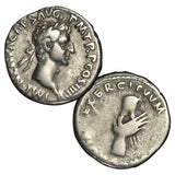Roman Empire Nerva 96-98AD Silver Denarius Fine-Very Fine