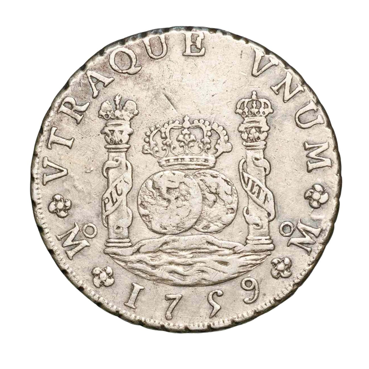 Spanish-American Ferdinand VI 1746-59 Silver 8 Reales Very Fine-Extremely Fine