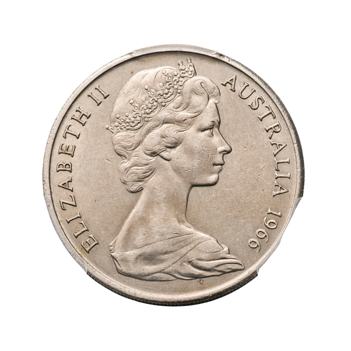 Australia 1966 20c Wavy '2' Coin PCGS MS62 (Uncirculated)