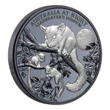 Leadbeater's Possum Australia at Night 2022 $1 1oz Silver Black Proof Coin