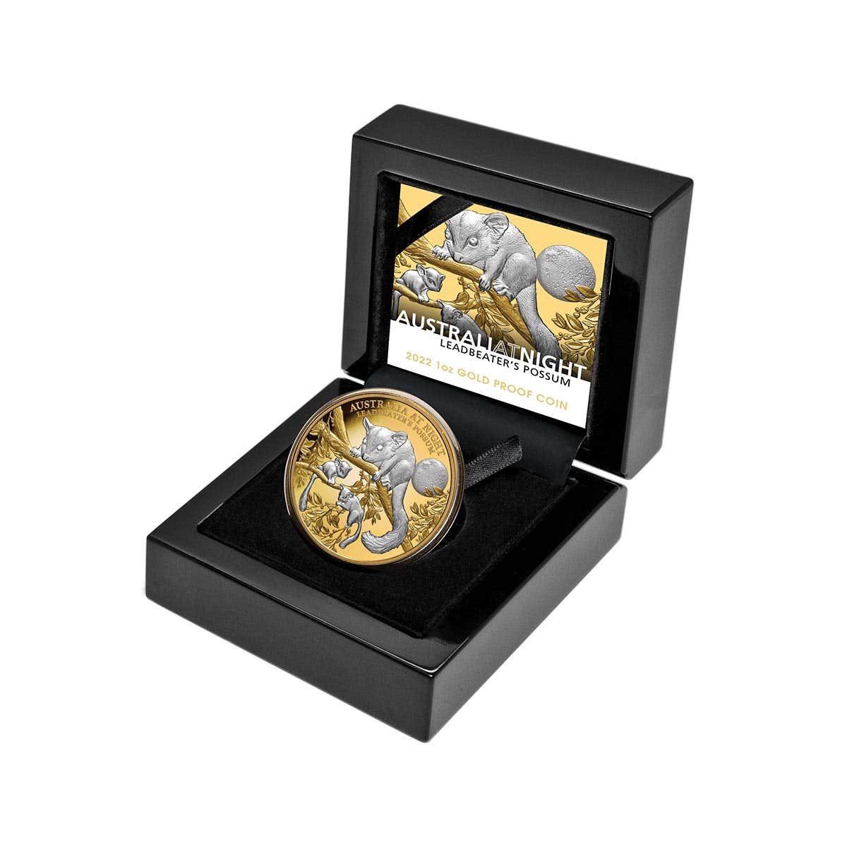 Australia at Night 2022 $100 Leadbeater's Possum Platinum-plated 1oz Gold Proof Coin