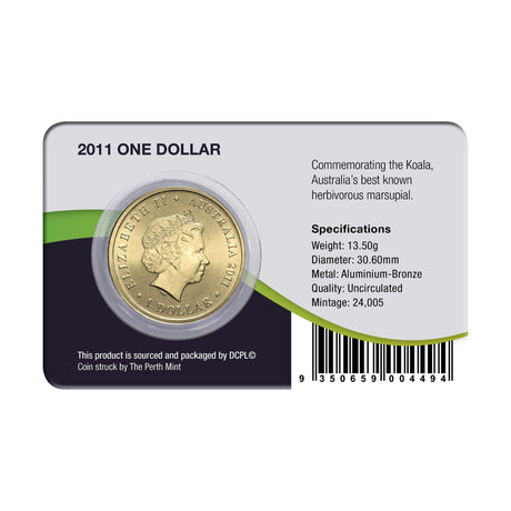 Australia Bush Babies 2013 $1 Koala Aluminium-Bronze Uncirculated Coin Pack