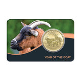 Australia Lunar Year of the Goat 2015 $1 Aluminium-Bronze Uncirculated Coin Pack