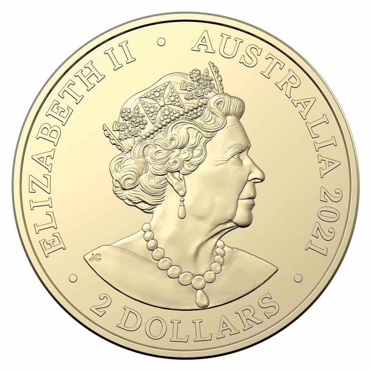 Australia Ambulance 2021 $2 C Mintmark Colour Aluminium-Bronze Uncirculated Coin