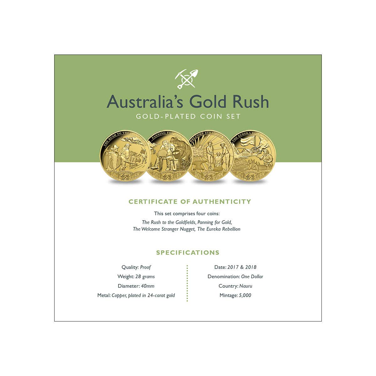 Australian Gold Rush 4-Coin Set