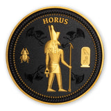 Ancient Egypt Black 2022 $1/2 Horus Gold-plated Coin