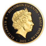 Ancient Egypt Black 2022 $1/2 Horus Gold-plated Coin