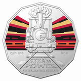 Australia Train Heritage 2022 50c Steam Power Colour Cupro-Nickel Uncirculated Coin