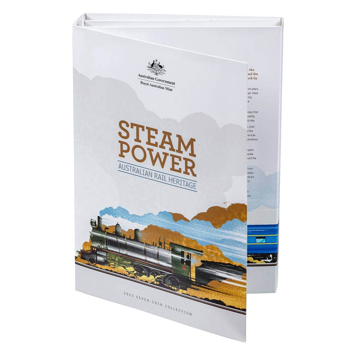 Australia Train Heritage 2022 50c Steam Power Colour Cupro-Nickel Uncirculated Coin
