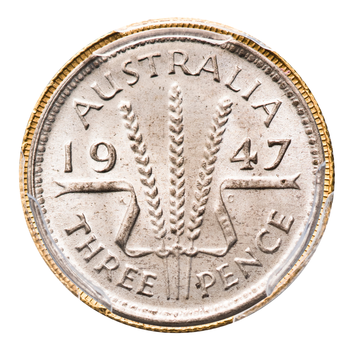 Australia George VI 1947 Threepence PCGS MS64 (Choice Uncirculated)