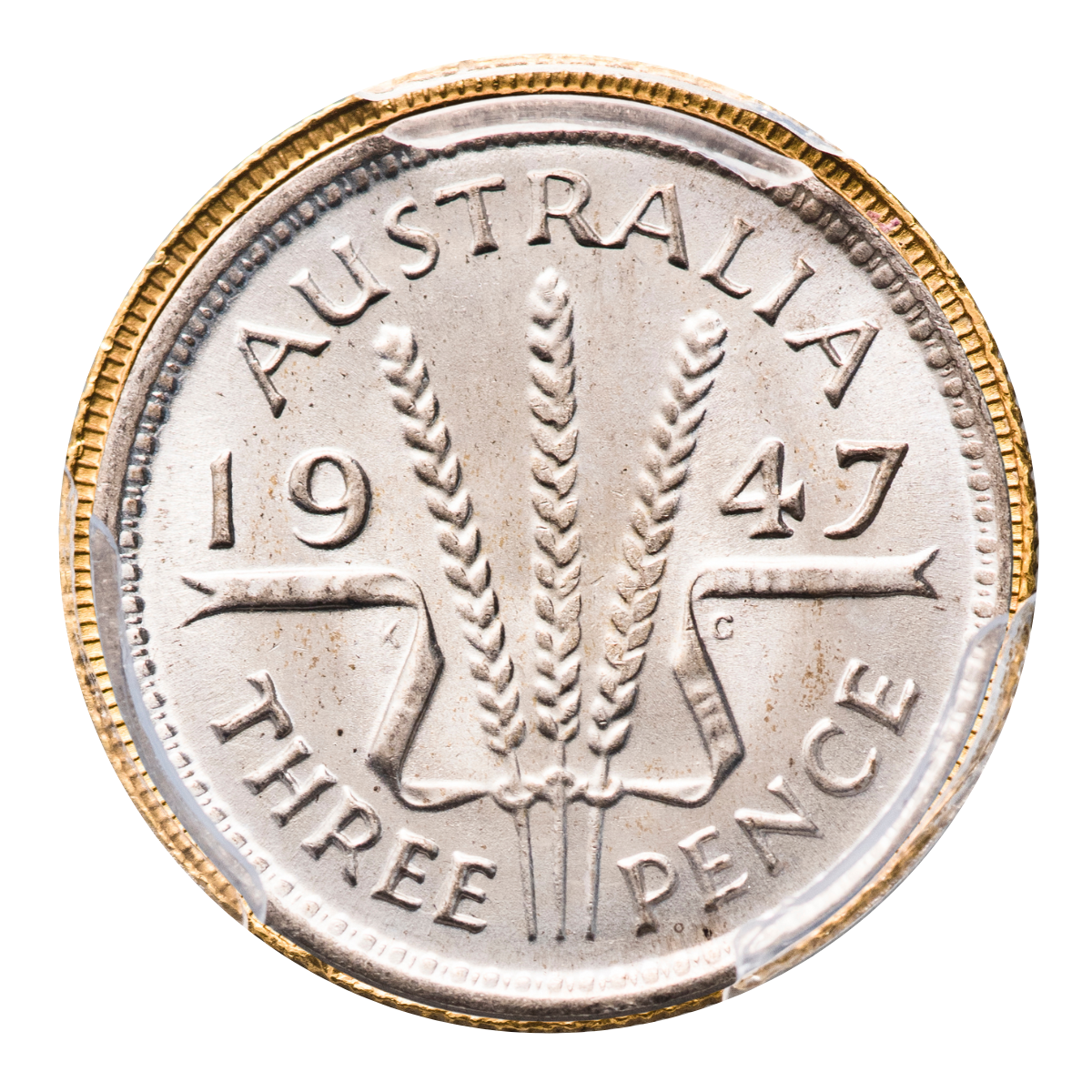 Australia George VI 1947 Threepence PCGS MS65 (Gem Uncirculated)