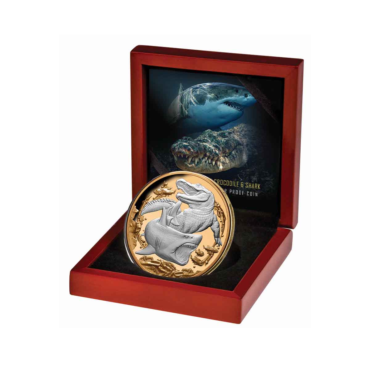 Apex Predators Crocodile & Shark 2022 5oz Silver Proof Coin