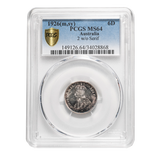 Australia George V 1926 Sixpence PCGS MS64 (Choice Uncirculated)