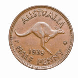 1939 Kangaroo Halfpenny Extremely Fine