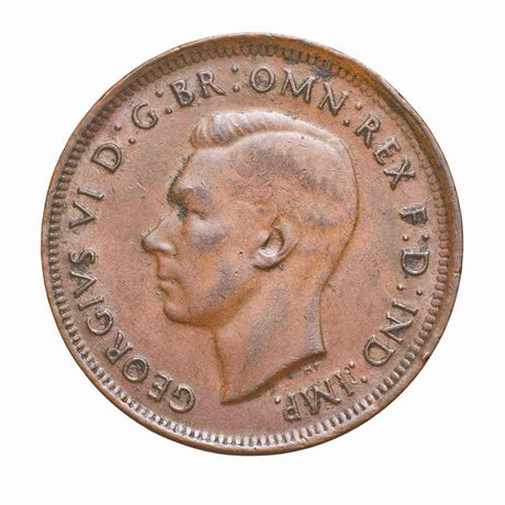 1945 Halfpenny about Uncirculated
